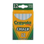 Non-Toxic White Chalk(12 ct box)and Colored Chalk(12 ct box) Bundle by Crayola – 24 Count (Pack of 1), Calcium Carbonate, White, Model 51-0320/CPK1