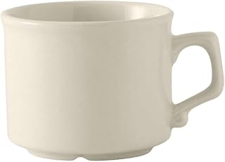 Tuxton HP1-04A Vitrified China Healthcare Tea Cup, 8-1/4 oz, Eggshell (Pack of 36),