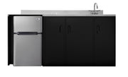 CK72ADASINKR 72 Wide All-In-One Kitchenette by Summit Appliance – 12.25 x 13.75 inches, 3.2 cubic_feet, Glass, Black