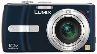 Panasonic Lumix DMC-TZ1 5MP Compact Digital Camera with 10x Optical Image Stabilized Zoom (Blue) (Renewed)