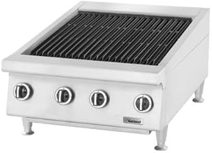 Garland GTBG72-NR72 Heavy Duty 72" Gas Countertop Charbroiler with Cast Iron Radiants & Non-Adjustable Grates