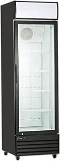 Kool-It KGM-13 22.7-Inch Single Door Refrigerated Merchandiser, 11.6 Cubic Feet, Black, 115v
