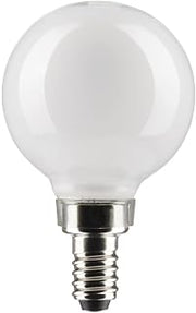 Satco 5.5-Watt LED E12 Light Bulb, 2700K, 15000 Hour Rating, Dimmable