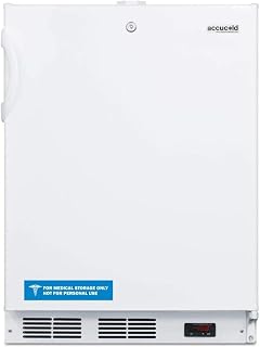 ACCUCOLD 24” Medical Freezer, Built-in, 3.1 cu.ft. capacity, ADA Compliant, White- ACF48WADA
