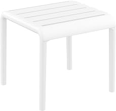 Compamia Paris Outdoor Side Table in White Finish