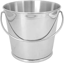G.E.T. 4-80824 Serving Pail with Handle, 3.8 Liter, Stainless Steel, 8" Diameter x 7" H, Case of 12
