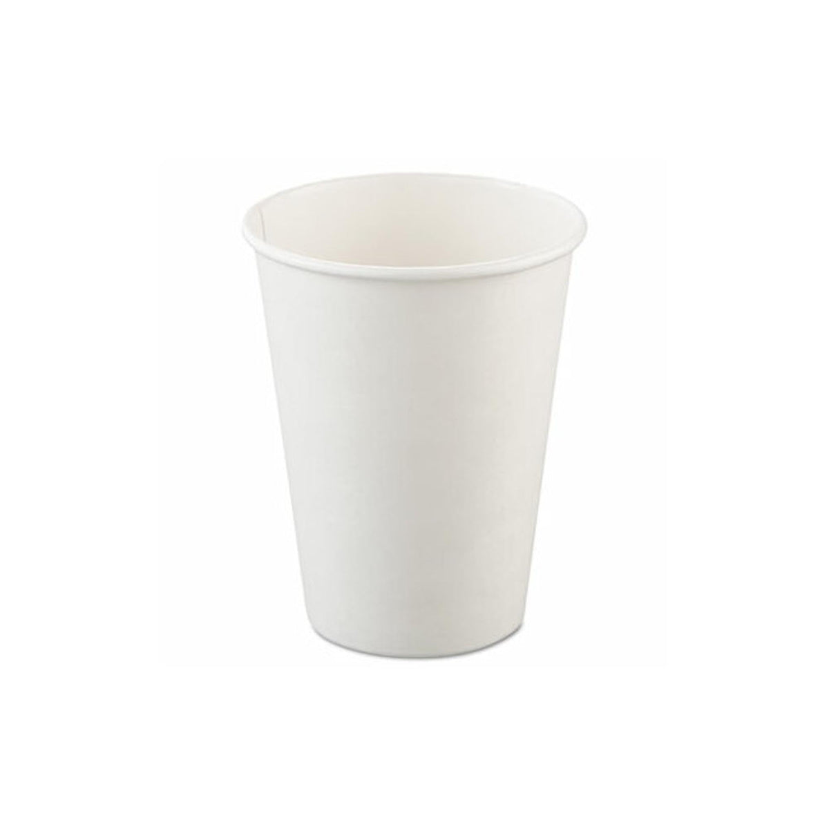 SOLO Cup Company Single-Sided Poly Paper Hot Cups, 12oz, White, 50/Bag, 20 Bags/Carton