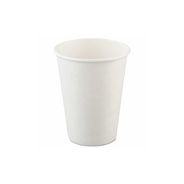 SOLO Cup Company Single-Sided Poly Paper Hot Cups, 12oz, White, 50/Bag, 20 Bags/Carton