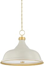 Hudson Valley Lighting MDS300L-AGB/OW Painted No. 1-4 Light Pendant - 18.75 Inches Tall and 23.5 Inches Wide - Aged Brass/Off-White
