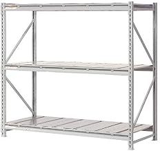 Global Industrial Extra High Capacity Bulk Rack with Steel Decking, Starter Unit, 72" W x 36" D x 72" H