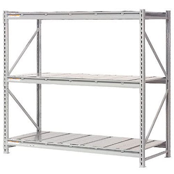 Extra High Capacity Bulk Rack with Steel Decking by Global Industrial – 36"L x 72"W x 72"H, Alloy Steel, Grey, Model 504348