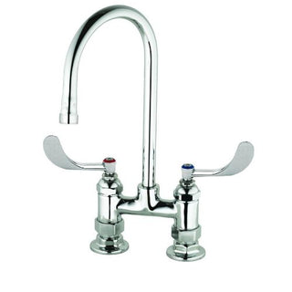 Deck Mount Faucet with 0.5 GPM Non-Aerated VR Outlet Device by T&S Brass – not_applicable, Brass, Chrome, Model B-0328-CR-VF05