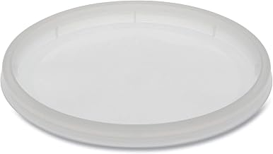 Newspring Delitainer Microwavable Container Lid, Recessed, 4.55" Diameter X 0.4" H, Translucent, Plastic, 480/carton