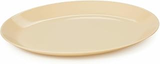 G.E.T. OP-1411-MA Manila 14" x 10.75" Oval Coupe Platter (Pack of 12)