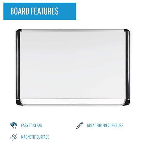 MasterVision Black / 24"W x 36"H / Lacquered Steel Dry Erase Boards