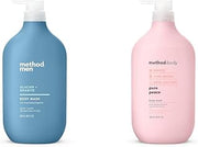 Method Men Body Wash, Glacier + Granite, Paraben and Phthalate Free, 28 FL Oz (Pack of 1) & Body Wash, Pure Peace, Paraben and Phthalate Free, 28 oz (Pack of 1)