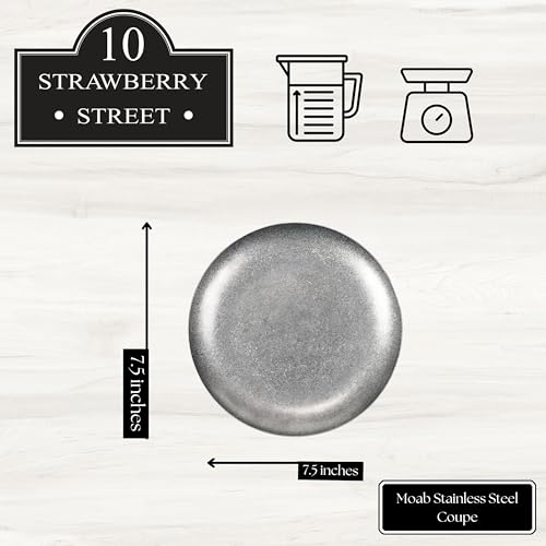10 Strawberry Street 7.5" / Stainless Steel / 1 Dinner Plates