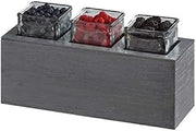 Cal-Mil 3836-3-83 Ashwood Action Station Jar Unit, 15-3/4 inches W x 5-1/2 inches D x 8-3/4 inches H, Rectangular, Includes:, Priced Per Each