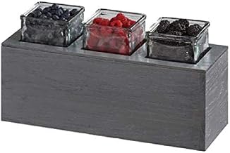 Cal-Mil 3836-3-83 Ashwood Action Station Jar Unit, 15-3/4 inches W x 5-1/2 inches D x 8-3/4 inches H, Rectangular, Includes:, Priced Per Each