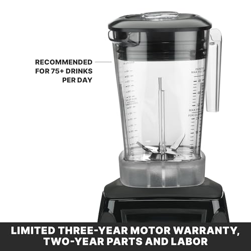 Waring 48 Ounce Copolyester Jar / Black / MX1100XTXP - Copolyester 48 Ounce Container Countertop Blenders