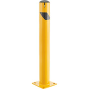 Steel Bollard w/Chain Slots & Removable Cap by Global Industrial – Steel, Yellow, Model 670584