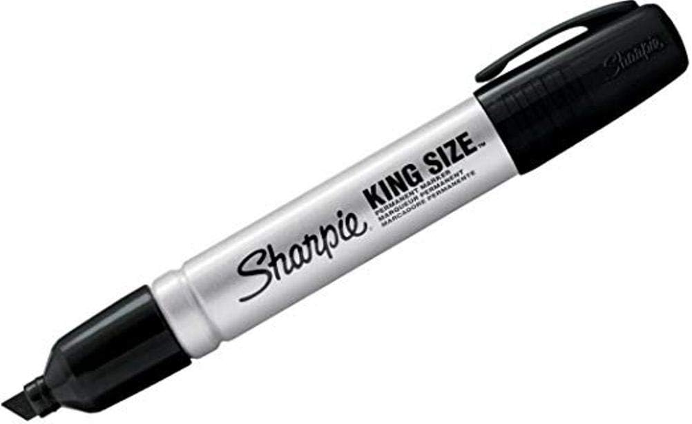 Permanent Marker Chisel Tip Black Durable Aluminum Barrel Carded by Sharpie – 1 Count (Pack of 3), Aluminum, Black, Pack of 3, Model 15101