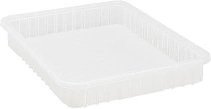 QUANTUM STORAGE SYSTEMS DG93030CL Dividable Grid Heavy Duty Part Organizer Clear Bins 23" L x 18" W x 3" H 6 Pack