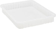 QUANTUM STORAGE SYSTEMS DG93030 Dividable Grid Storage Container, Heavy-Duty Stackable Plastic Parts Bin for Warehouse, Assembly & Industrial Organization, 22-1/2" x 17-1/2" x 3", Clear, 6-Pack