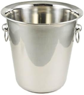 Winco WB-4 4 Quart Wine Bucket,stainless steel,Set of 3