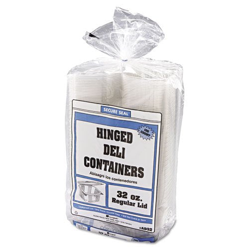 ® Hinged Deli Containers by Genpak – 24.0 ounces, Plastic, Pack of 200, Model AD24F