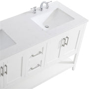 Elegant Decor 60"Lx22"Wx34"H / White / Traditional Bathroom Vanities