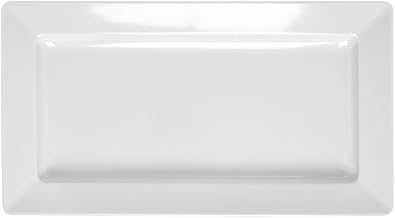 HUBERT Platter Rectangular White Melamine -19 1/2 L x 10 3/4 W x 2" H