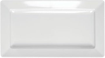 HUBERT Platter Rectangular White Melamine -19 1/2 L x 10 3/4 W x 2" H