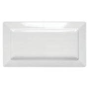 Platter Rectangular White Melamine -19 1/2 L x 10 3/4 W x 2" H by HUBERT – Large, Melamine, White, Model H0016-WHITE