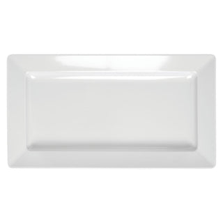 Platter Rectangular White Melamine -19 1/2 L x 10 3/4 W x 2" H by HUBERT – Large, Melamine, White, Model H0016-WHITE