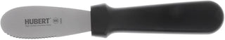 HUBERT Serrated Sandwich Spreader Stainless Steel with Black Polypropylene Handle - 3 1/4" L Blade