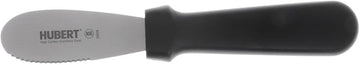 HUBERT Serrated Sandwich Spreader Stainless Steel with Black Polypropylene Handle - 3 1/4" L Blade