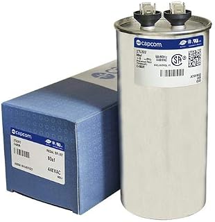 CPT01074 - 80 uf MFD 440 Volt VAC - Capcom Round Run Capacitor Fits Trane