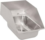 BK Resources NSF Commercial One Compartment Drop in Sink, 10"x14"x5", 3 Sided Splash Guards, 18 Gauge T-304 Stainless Steel, Top Mount, Seamless Deep Drawn Construction (DDI-1014524S)