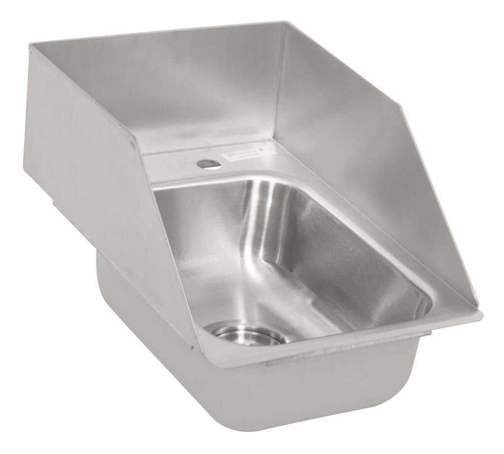 BK Resources NSF Commercial One Compartment Drop in Sink – 10" x 14" x 5", Stainless Steel, Silver, Model DDI-1014524S
