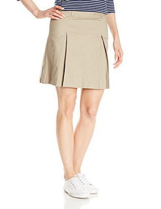 Uniforms Juniors Stretch Twill Pleated Scooter by Lee – Khaki, Model X9221JL-Khaki-3