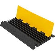 5-Channel Heavy-Duty Cable Protector by Global Industrial – Rubber, Yellow, Model TSH20132
