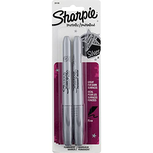 Sharpie 1 Count (Pack of 12) / Fine,Permanent / Silver Permanent Markers