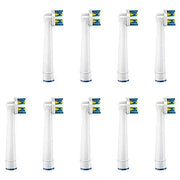 Genuine Original Braun Floss Action Replacement Rechargeable Toothbrush Heads Refill (9 Count) by Oral-B – 9 Count (Pack of 1), White, Pack of 9, Model 91382232