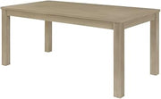 Furnifact Solid Acacia Wood Dining Table with Japandi-Style Finish, Seats Six Rectangle Kitchen Table for Dining Room