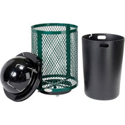 Global Industrial Green / 36 Gallon / Industrial Trash, Recycling & Compost