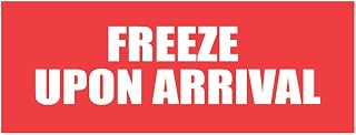 Polar Tech TAL205 Temperature Awareness Label, Freeze Upon Arrival, 4" Length x 1-1/2" Width