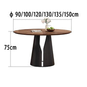 Coffee Table Solid Wood Round Dining Table and Chairs Living Room Retro Home Small Household Mesa para Centro De Sala(135x135x75cm) by DIEYPOL – 135x135x75cm, A, Model 7814