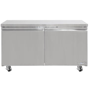 60 1/5" W Undercounter Refrigerator w/ (2) Sections & (2) Doors by MOTAK – 63.39x32.68x38.58, In Description, Check Images, Model MUR-60-X