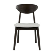 Black Wenge Solid Wood Dining Side Chair Set of by Starlight Canyon Home – Full Solid Rubberwood, Fabric, Black, Pack of 2